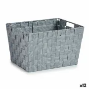 Cesto da Roupa Cinzento Tecido 10 L 25 x 20,5 x 35 cm (12 Unidades) A Preço de Revenda - nacloset