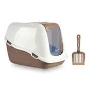 Caixa de Areia para Gatos Branco Bege Plástico 39,7 x 57 x 39 cm (6 Unidades) Animais de Estimação - nacloset 2