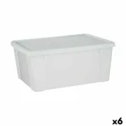 Caixa de Armazenagem com Tampa Stefanplast Elegance Branco Plástico 29 x 17 x 39 cm (6 Unidades) A Preço de Revenda - nacloset