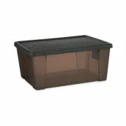 Caixa de Armazenagem com Tampa Stefanplast Elegance Cinzento Plástico 15 L 29 x 17 x 39 cm (6 Unidades) A Preço de Revenda - nacloset 2