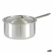 Tacho com Tampa Ø 24 cm Prateado Alumínio 5 L (10 Unidades) A Preço de Revenda - nacloset