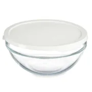 Lancheira Redonda com Tampa Chefs Branco 1,7 L 21 x 9 x 21 cm (4 Unidades) A Preço de Revenda - nacloset 2