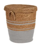 Cesto Castanho Cinzento 44 x 48 x 44 cm (4 Unidades) A Preço de Revenda - nacloset 2