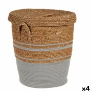 Cesto Castanho Cinzento 44 x 48 x 44 cm (4 Unidades) A Preço de Revenda - nacloset