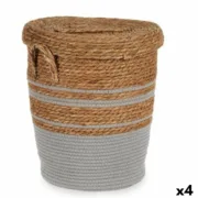 Cesto Castanho Cinzento 36 x 43 x 36 cm (4 Unidades) A Preço de Revenda - nacloset