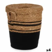 Cesto Castanho Preto 36 x 43 x 36 cm (4 Unidades) A Preço de Revenda - nacloset