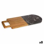 Tábua de corte Preto Mármore Acácia 18 x 1,5 x 38 cm (8 Unidades) A Preço de Revenda - nacloset