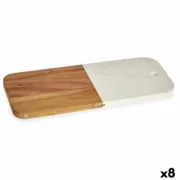 Tábua de corte Branco Mármore Acácia 18 x 1,5 x 38 cm (8 Unidades) A Preço de Revenda - nacloset