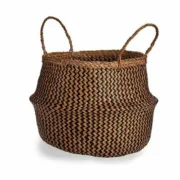 Cesta Decorativa Castanho Preto Junco 8 L 36 x 30 x 36 cm (8 Unidades) A Preço de Revenda - nacloset 2