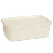 Caixa de Armazenagem com Tampa Creme Plástico 14 L 29,5 x 14,3 x 45 cm (12 Unidades) A Preço de Revenda - nacloset 2