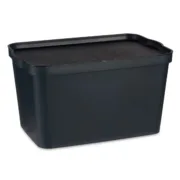 Caixa de Armazenagem com Tampa Antracite Plástico 24 L 29,3 x 24,5 x 45 cm (6 Unidades) A Preço de Revenda - nacloset 2