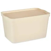 Caixa de Armazenagem com Tampa Creme Plástico 24 L 29,3 x 24,5 x 45 cm (6 Unidades) A Preço de Revenda - nacloset 2