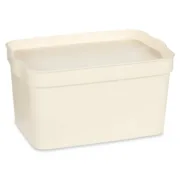 Caixa de Armazenagem com Tampa Creme Plástico 2,3 L 13,5 x 11 x 20 cm (24 Unidades) A Preço de Revenda - nacloset 2