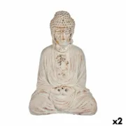 Figura Decorativa para Jardim Buda Poliresina 22,5 x 40,5 x 27 cm (2 Unidades) A Preço de Revenda - nacloset
