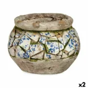 Figura Decorativa para Jardim Vaso Poliresina 28 x 19,5 x 28 cm (2 Unidades) A Preço de Revenda - nacloset