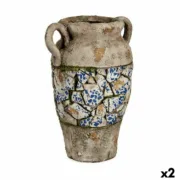 Figura Decorativa para Jardim Vaso Poliresina 21 x 34,5 x 28 cm (2 Unidades) A Preço de Revenda - nacloset