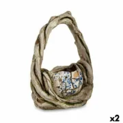 Figura Decorativa para Jardim Vaso Poliresina 17 x 44 x 34,5 cm (2 Unidades) A Preço de Revenda - nacloset