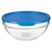 Lancheira Redonda com Tampa Chefs Azul 1,135 L 17,2 x 7,6 x 17,2 cm (4 Unidades) A Preço de Revenda - nacloset 2