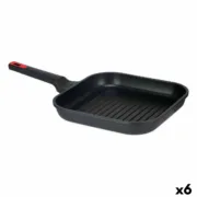 Frigideira Assadora com Riscas 28 x 28 cm Alumínio (6 Unidades) Cozinha | Gourmet - nacloset
