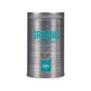 Bote Organic Arroz Cinzento Folha de Flandres 10,4 x 18,2 x 10,4 cm (24 Unidades) A Preço de Revenda - nacloset 2