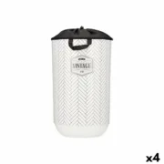 Cesto da Roupa Vintage Branco Plástico 40 L 34 x 52,5 x 34 cm (4 Unidades) Casa | Jardim - nacloset