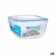 Lancheira Hermética Quadrado Transparente Polipropileno 1,5 L 17 x 10 x 17 cm (12 Unidades) A Preço de Revenda - nacloset