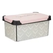 Caixa de Armazenagem com Tampa Vibes Flechas Cor de Rosa Plástico 5 L 19 x 13,5 x 29,5 cm (12 Unidades) A Preço de Revenda - nacloset 2
