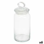 Frasco Kitchen 9,8 x 23,4 x 9,8 cm Transparente Silicone Vidro 1,1 L (6 Unidades) A Preço de Revenda - nacloset