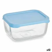 Lancheira Snow 420 ml Azul Transparente Vidro Polietileno (12 Unidades) A Preço de Revenda - nacloset