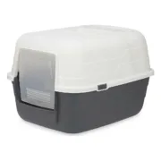 Caixa de Areia para Gatos 48 x 32 x 38 cm Cinzento Antracite Plástico (12 Unidades) Animais de Estimação - nacloset 2