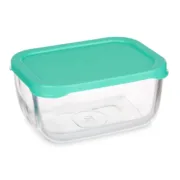 Lancheira SNOW BOX Verde Transparente Vidro Polietileno 420 ml (12 Unidades) A Preço de Revenda - nacloset 2