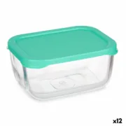 Lancheira SNOW BOX Verde Transparente Vidro Polietileno 420 ml (12 Unidades) A Preço de Revenda - nacloset