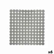 Tapete Antiderrapante para Duche Cinzento PVC 54 x 54 x 1 cm (6 Unidades) A Preço de Revenda - nacloset