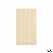 Tapete Antiderrapante para Duche Quadros Bege PVC 67,7 x 38,5 x 0,7 cm (6 Unidades) A Preço de Revenda - nacloset