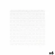 Tapete Antiderrapante para Duche Quadros Transparente PVC 50,3 x 50,3 x 0,7 cm (6 Unidades) A Preço de Revenda - nacloset