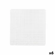 Tapete Antiderrapante para Duche Quadros Branco PVC 50,3 x 50,3 x 0,7 cm (6 Unidades) A Preço de Revenda - nacloset
