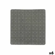 Tapete Antiderrapante para Duche Quadros Cinzento PVC 50,3 x 50,3 x 0,7 cm (6 Unidades) A Preço de Revenda - nacloset