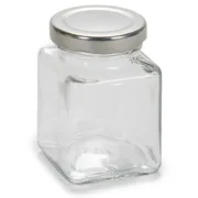Frasco Transparente Prateado Metal Vidro 100 ml 5,6 x 7,6 x 5,6 cm (6 Unidades) A Preço de Revenda - nacloset 2