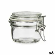 Frasco Transparente Metal Vidro Silicone 120 ml 11,3 x 7 x 8,3 cm (6 Unidades) A Preço de Revenda - nacloset