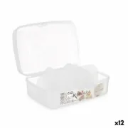 Caixa com compartimentos Transparente Plástico 21,5 x 8 x 14,6 cm (12 Unidades) A Preço de Revenda - nacloset