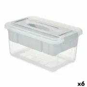 Caixa Multiusos Cinzento Transparente Plástico 5 L 29,5 x 14,5 x 19,2 cm (6 Unidades) A Preço de Revenda - nacloset