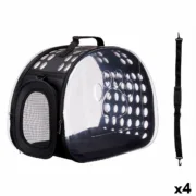 Assento Preto Plástico 43 x 20 x 33 cm (4 Unidades) A Preço de Revenda - nacloset