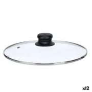 Tampa para Tachos Kinvara CN-SW1304-24CM Transparente Prateado Cristal 24 cm (12 Unidades) A Preço de Revenda - nacloset