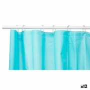 Cortina de Duche Berilo SC-MIX-01-BLUE Azul Polietileno EVA 180 x 180 cm (12 Unidades) A Preço de Revenda - nacloset