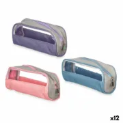 Bolsa Escolar Transparente 23 x 5,5 x 8 cm (12 Unidades) A Preço de Revenda - nacloset