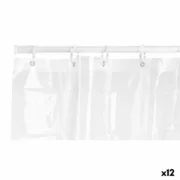 Cortina de Duche 180 x 180 cm Plástico PEVA Transparente (12 Unidades) A Preço de Revenda - nacloset