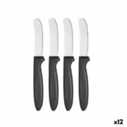 Conjunto de Facas Kinvara CN-KT172244E Preto Prateado Aço inoxidável Plástico 17 cm (12 Unidades) Conjuntos de Facas - nacloset
