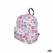 Mochila Escolar Arco-íris Multicolor 28 x 12 x 22 cm (12 Unidades) A Preço de Revenda - nacloset