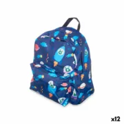 Mochila Escolar Nave Espacial Multicolor 28 x 12 x 22 cm (12 Unidades) A Preço de Revenda - nacloset