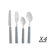 Conjunto de Talheres Cinzento Prateado Aço inoxidável Plástico (6 Unidades) Cozinha | Gourmet - nacloset 2